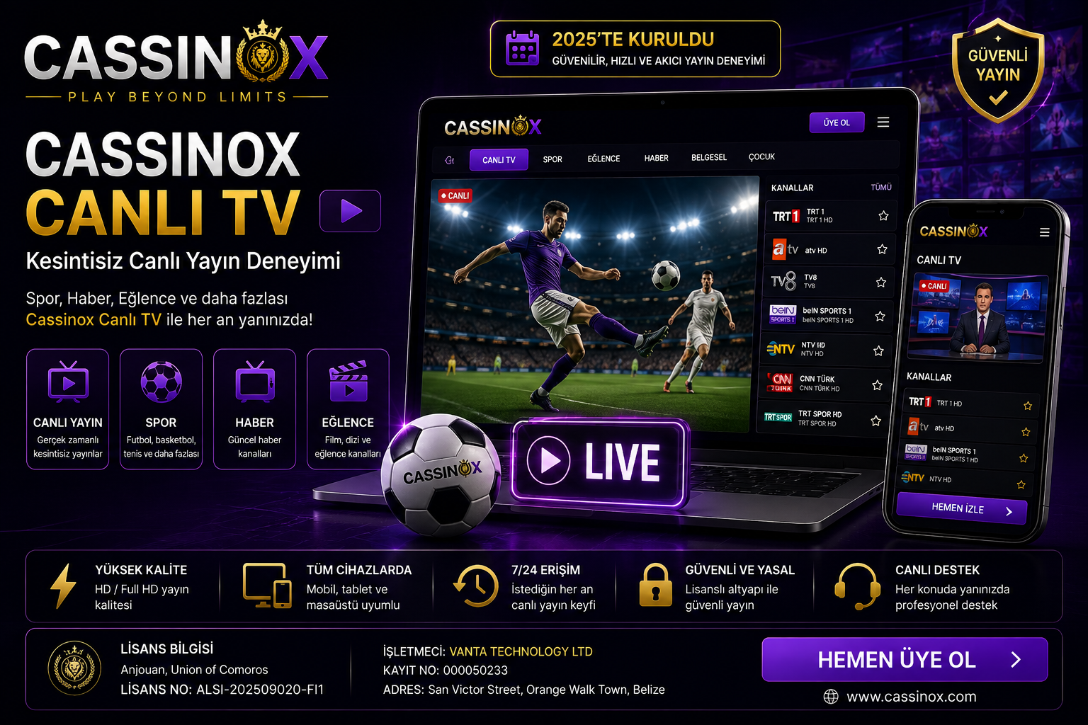 cassinox canlı tv